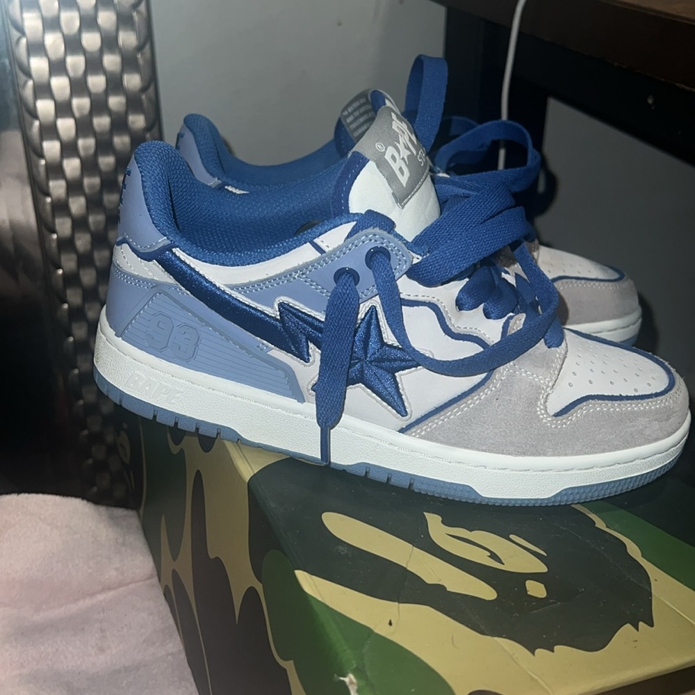 Bathing Ape Blue and White Sneakers - Picture 6 of 7